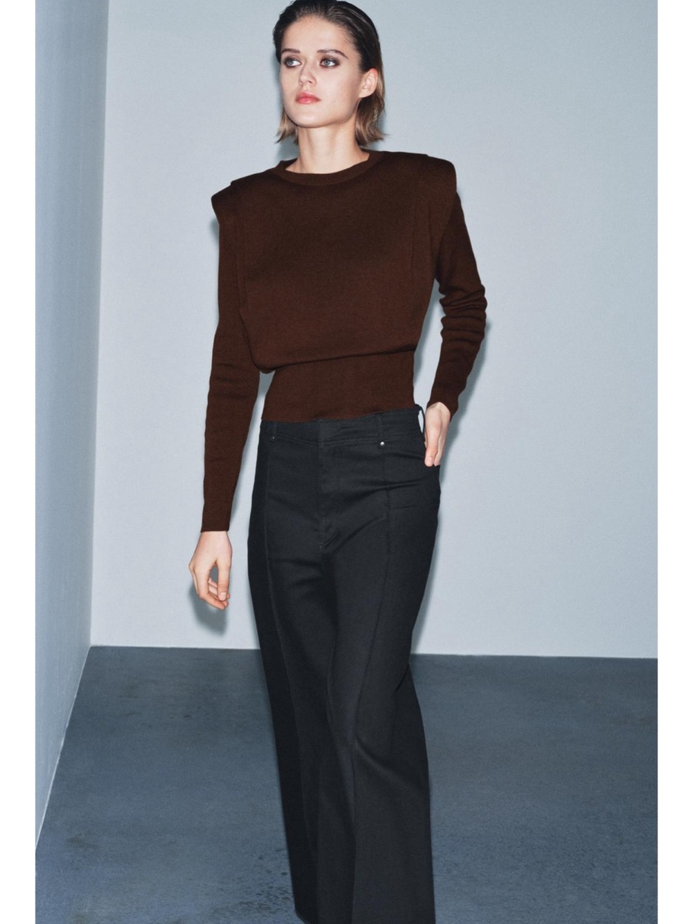 Zara Shoulder Pad Knit Jumper